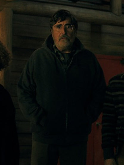 Alfred Molina The Boroughs 2026 Black Hooded Jacket