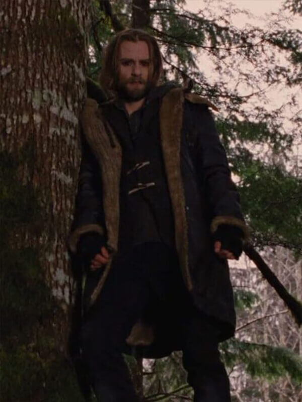 Alistair The Twilight Saga: Breaking Dawn 2 Black Leather Coat