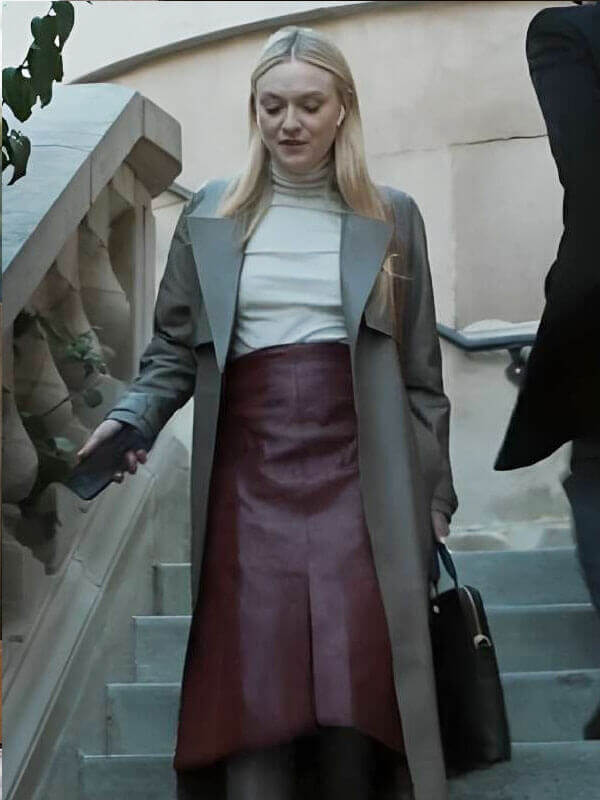 All Her Fault S01 Dakota Fanning Leather Coat