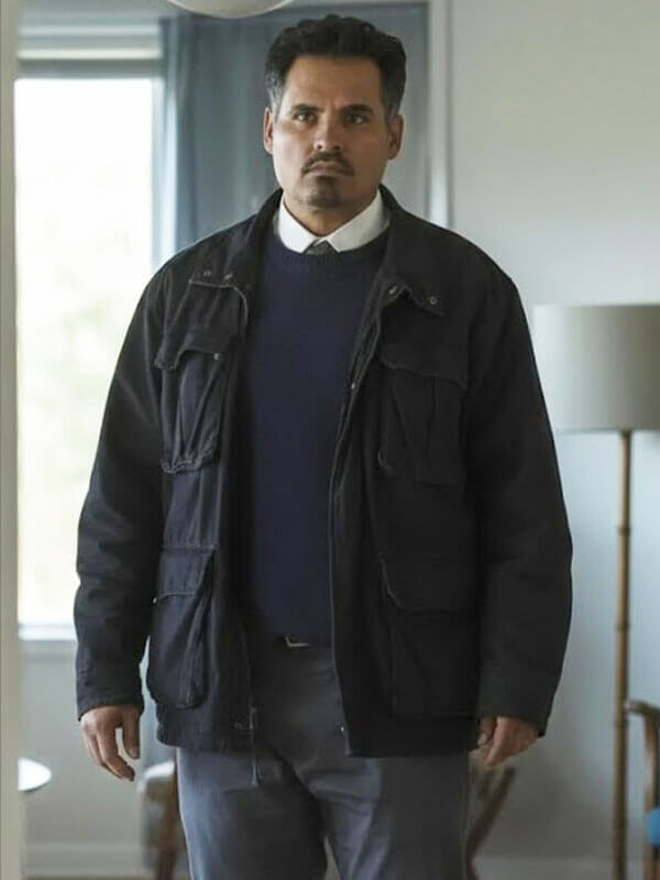 All Her Fault S01 Michael Pena Black Jacket
