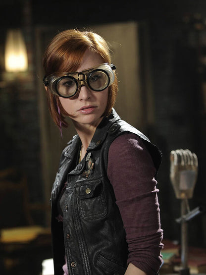 Allison Scagliotti Warehouse 13 Black Leather Vest
