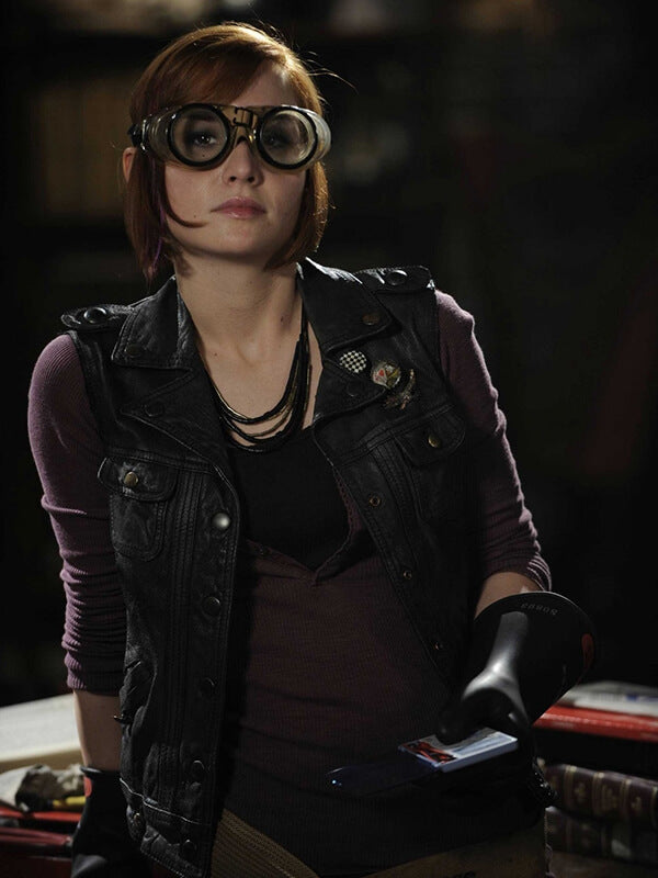 Allison Scagliotti Warehouse 13 Black Leather Vest