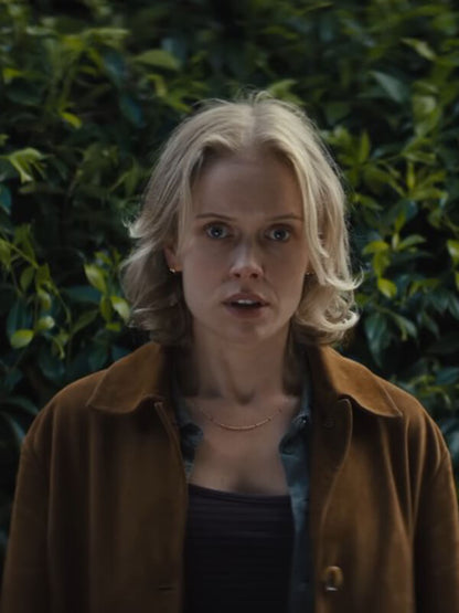 Amelia Eve Insidious Out of the Further Brown Suede Coat