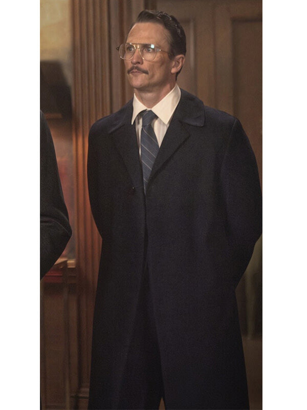American Hostage 2026 Jonathan Tucker Black Coat