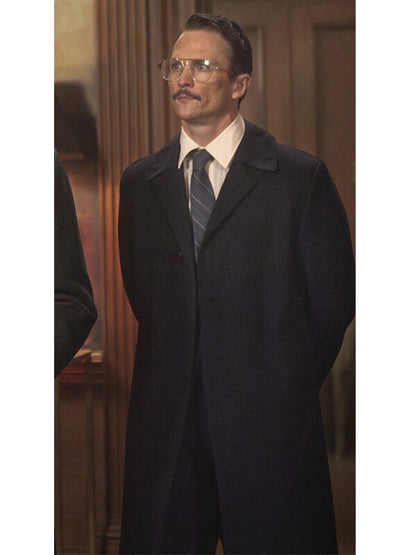 American Hostage 2026 Jonathan Tucker Black Coat