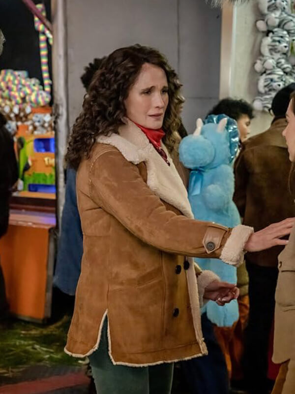 Andie MacDowell The Way Home S01 Shearling Leather Jacket