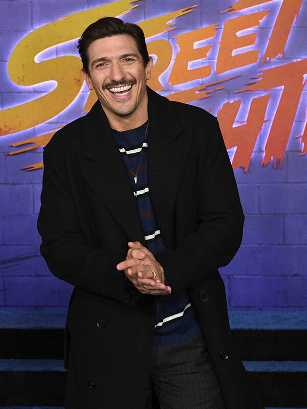 Andrew Schulz Street Fighter 2026 Premiere Black Wool Coat