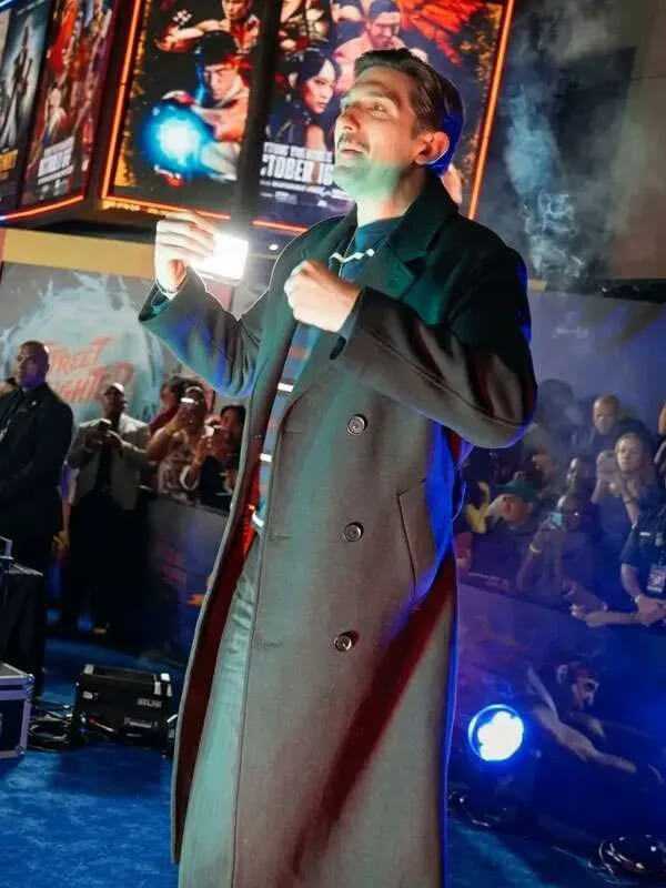 Andrew Schulz Street Fighter 2026 Premiere Black Wool Coat