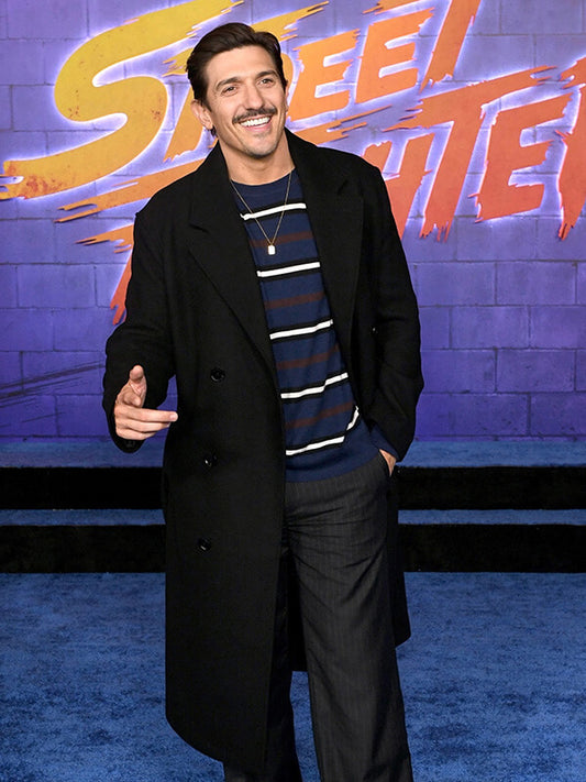 Andrew Schulz Street Fighter 2026 Premiere Black Wool Coat