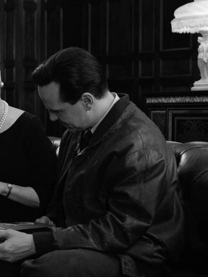 Andrew Scott Ripley Black Bomber Leather Jacket