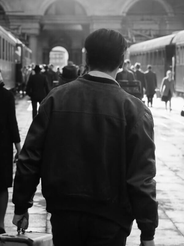 Andrew Scott Ripley Black Bomber Leather Jacket