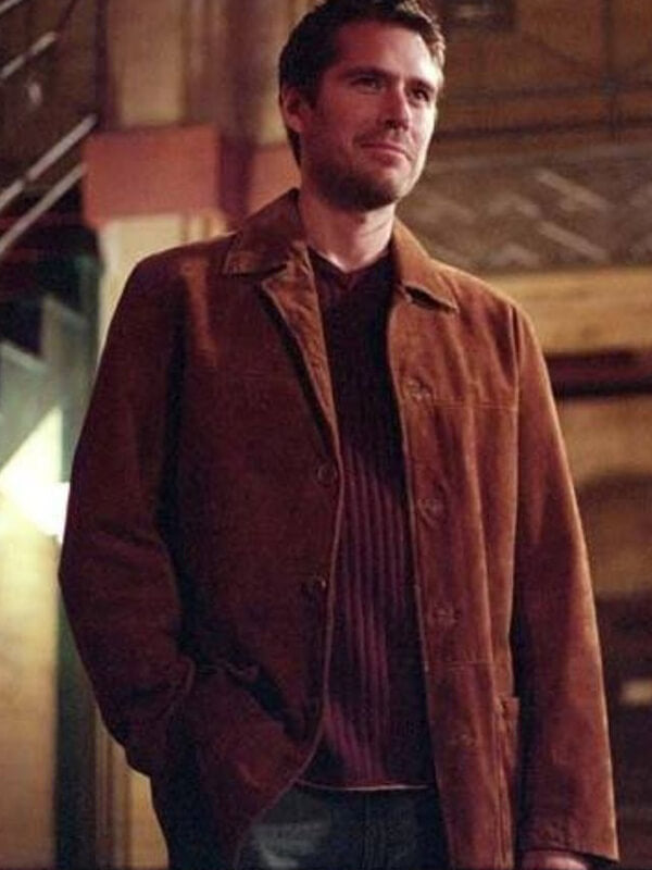Angel Wesley Wyndam Pryce Brown Suede Coat