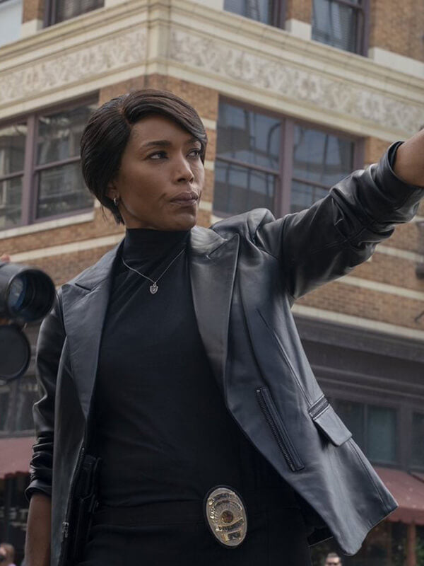 Angela Bassett 9-1-1 S04 Black Leather Blazer