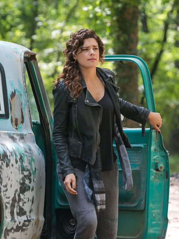 Angelica Celaya Constantine Black Leather Jacket
