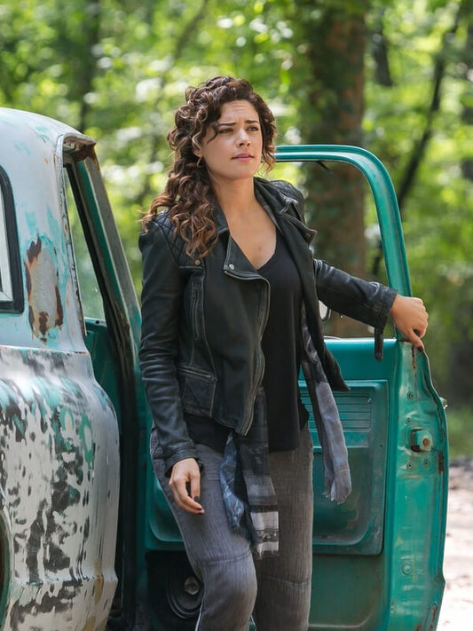 Angelica Celaya Constantine Black Leather Jacket