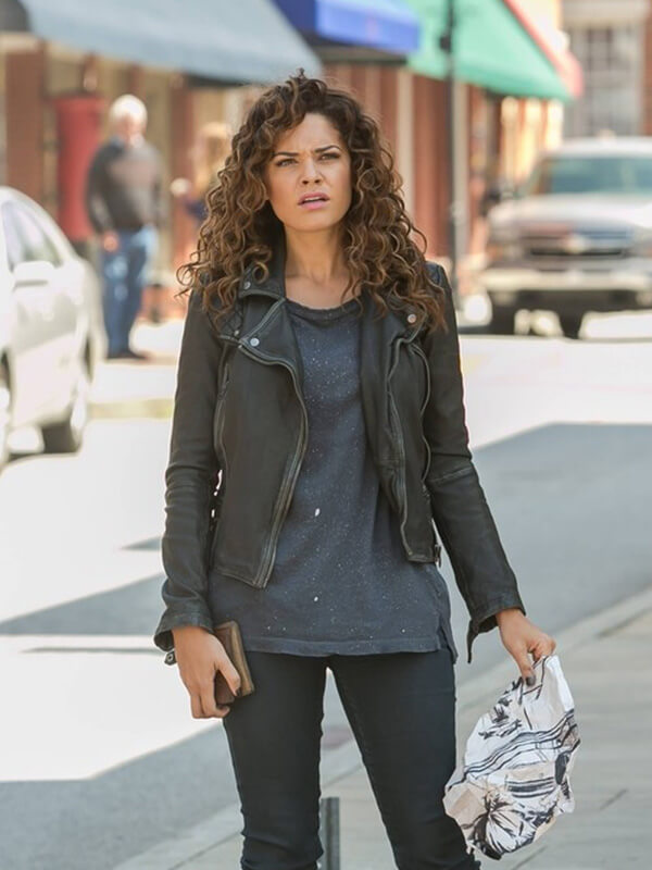 Angelica Celaya Constantine Black Leather Jacket