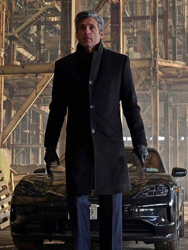 Angelo Doyle Memory Of A Killer S01 Black Wool Coat