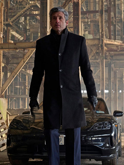 Angelo Doyle Memory Of A Killer S01 Black Wool Coat