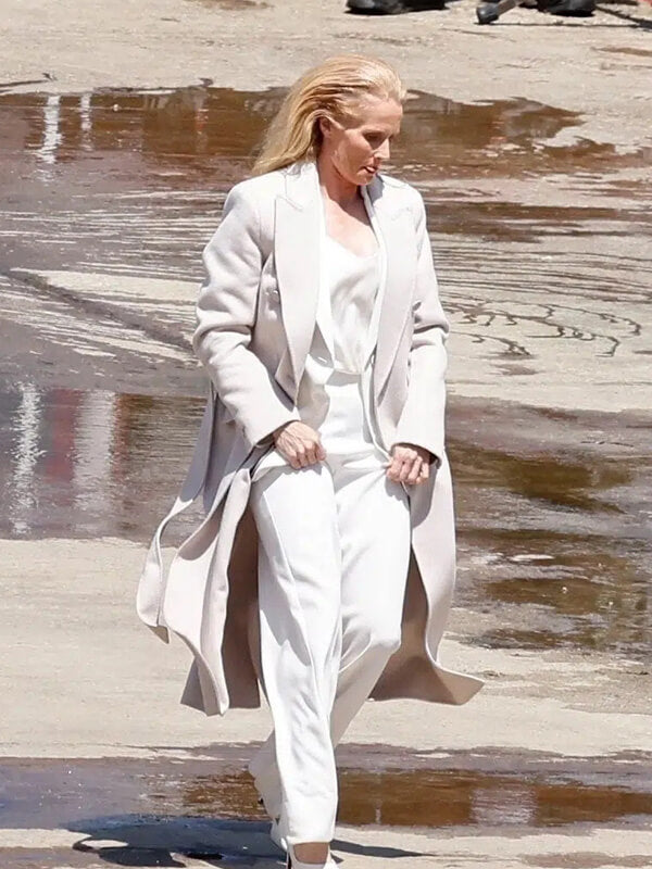 Animal 2026 Gillian Anderson Gray Wool Coat