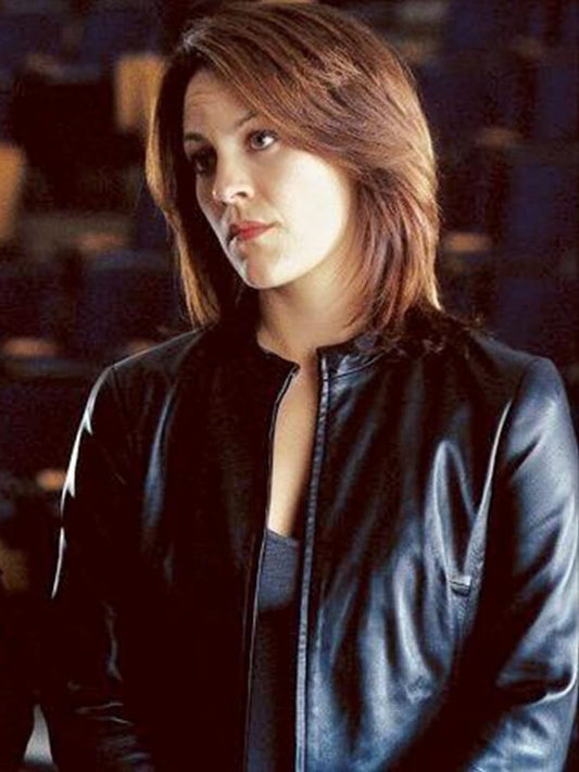 Annabeth Gish The X Files Black Leather Jacket