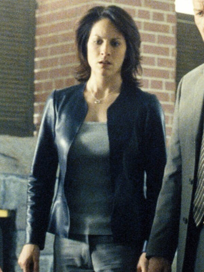 Annabeth Gish The X Files Black Leather Jacket