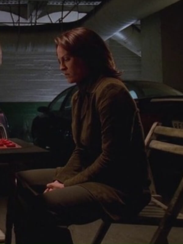 Annabeth Gish The X Files Monica Reyes Suede Coat