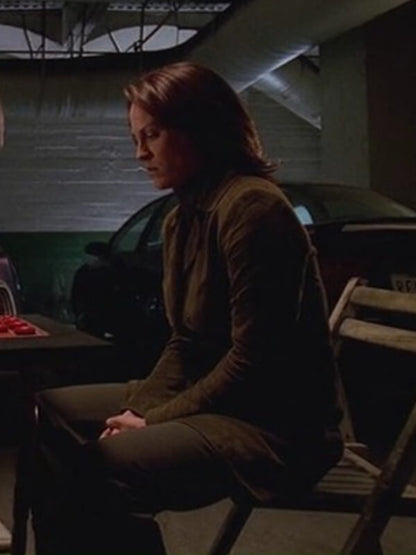Annabeth Gish The X Files Monica Reyes Suede Coat