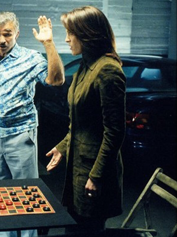Annabeth Gish The X Files Monica Reyes Suede Coat