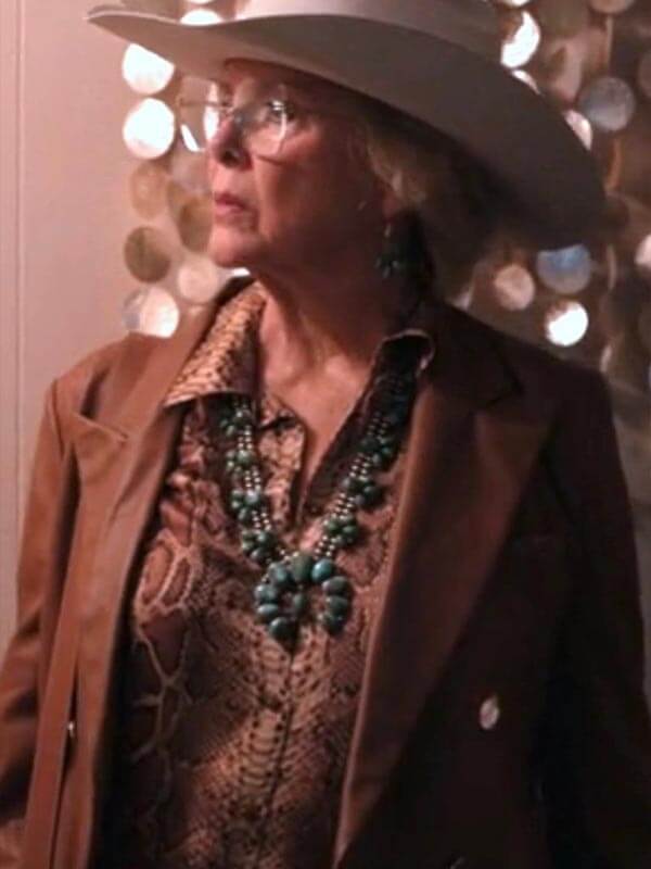 Annette Bening Dutton Ranch 2026 Brown Leather Blazer