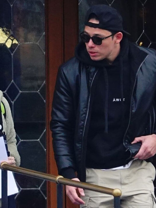 Anthony Ramos The Beauty 2026 Black Leather Jacket