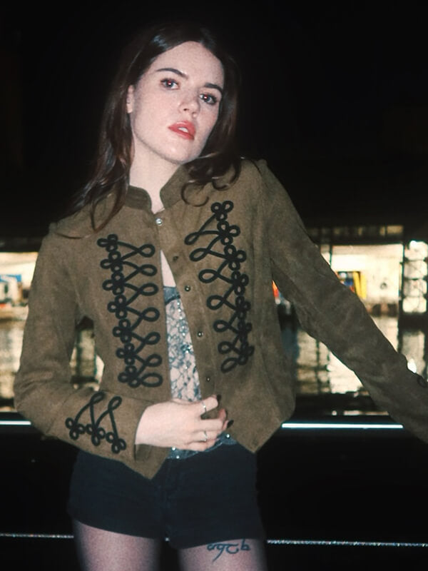 Anwen O'Driscoll Crew Girl S01 Premiere Suede Jacket
