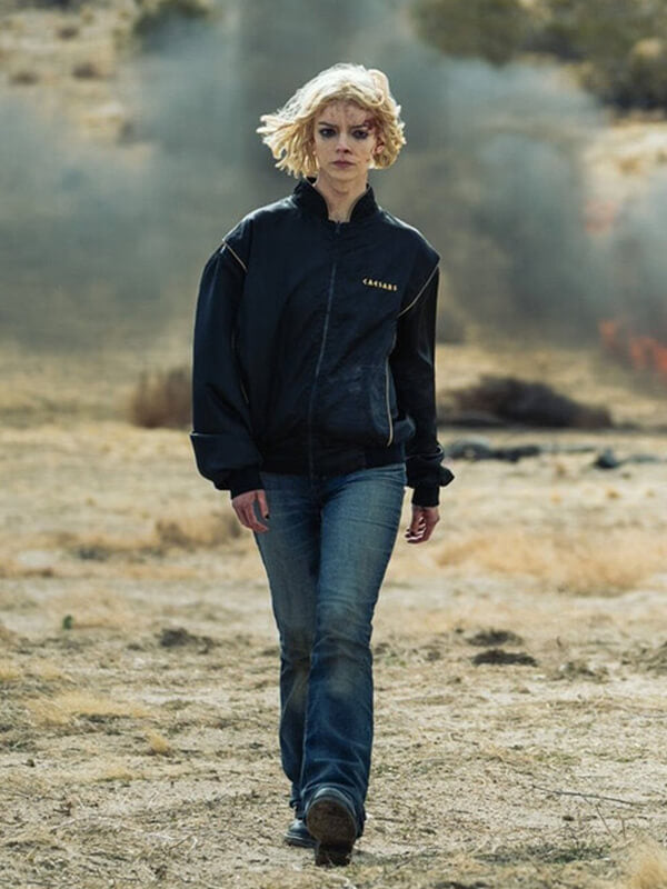 Anya Taylor-Joy Lucky 2026 Black Bomber Jacket