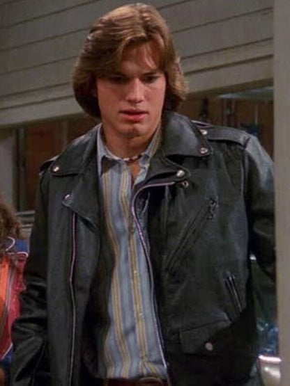 Ashton Kutcher That '70s Show Leather Biker Jacket