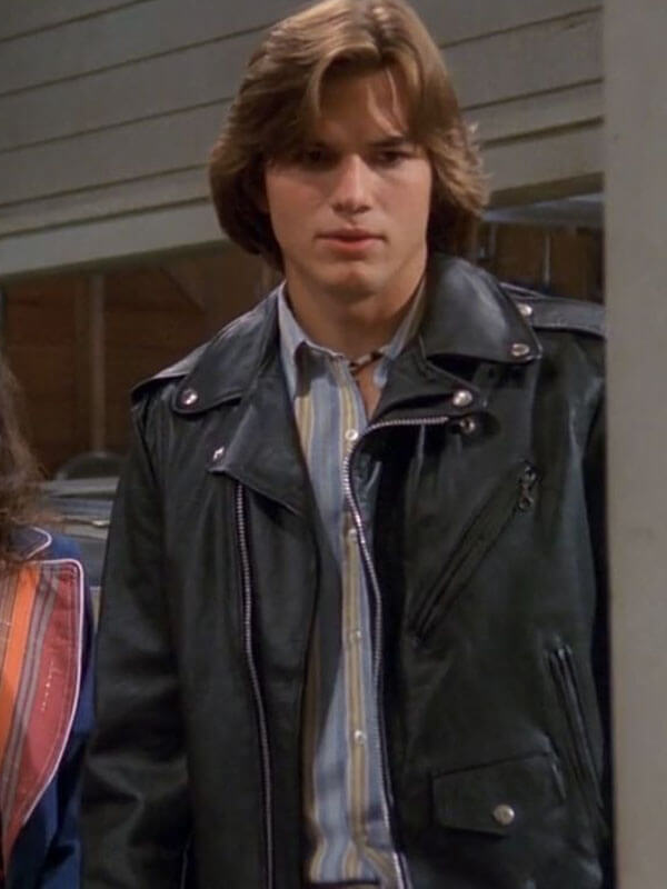 Ashton Kutcher That '70s Show Leather Biker Jacket