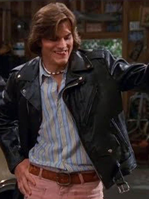 Ashton Kutcher That '70s Show Leather Biker Jacket