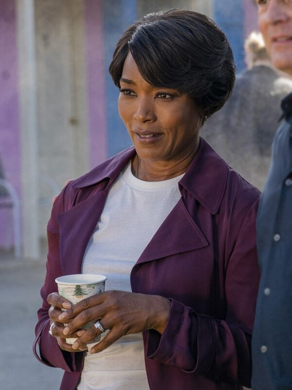 Athena Grant 9-1-1 S05 Angela Bassett Maroon Trench Coat