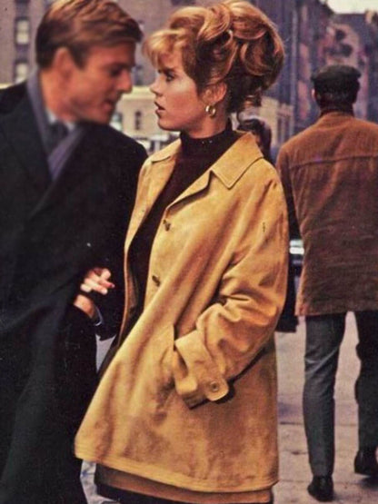 Barefoot in the Park Jane Fonda Suede Leather Coat