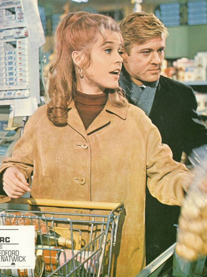 Barefoot in the Park Jane Fonda Suede Leather Coat