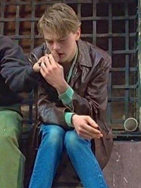Basketball Diaries Leonardo DiCaprio Brown Leather Jacket