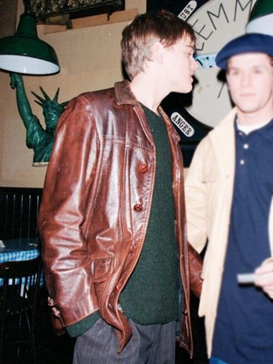 Basketball Diaries Leonardo DiCaprio Brown Leather Jacket