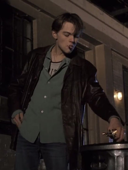 Basketball Diaries Leonardo DiCaprio Brown Leather Jacket