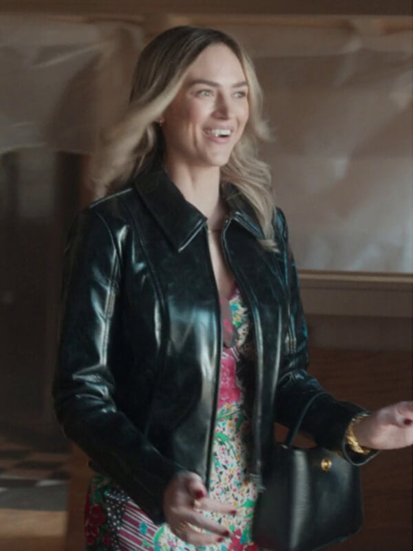 Bayley Corman 9-1-1 S09 Tia Black Leather Jacket