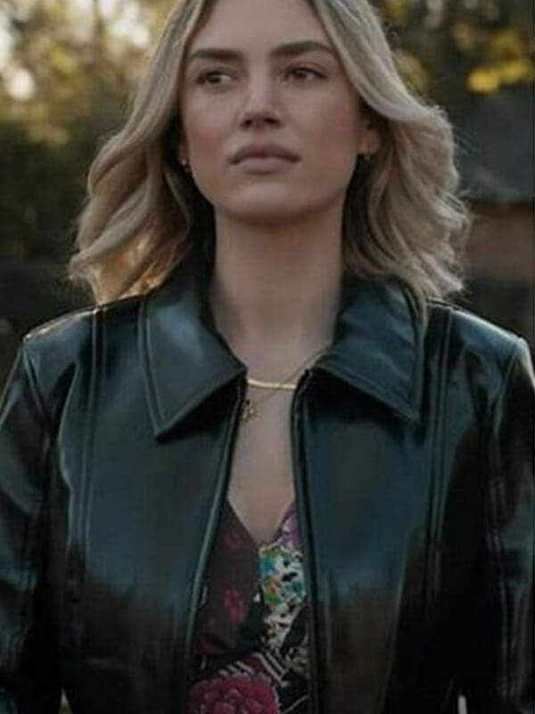 Bayley Corman 9-1-1 S09 Tia Black Leather Jacket