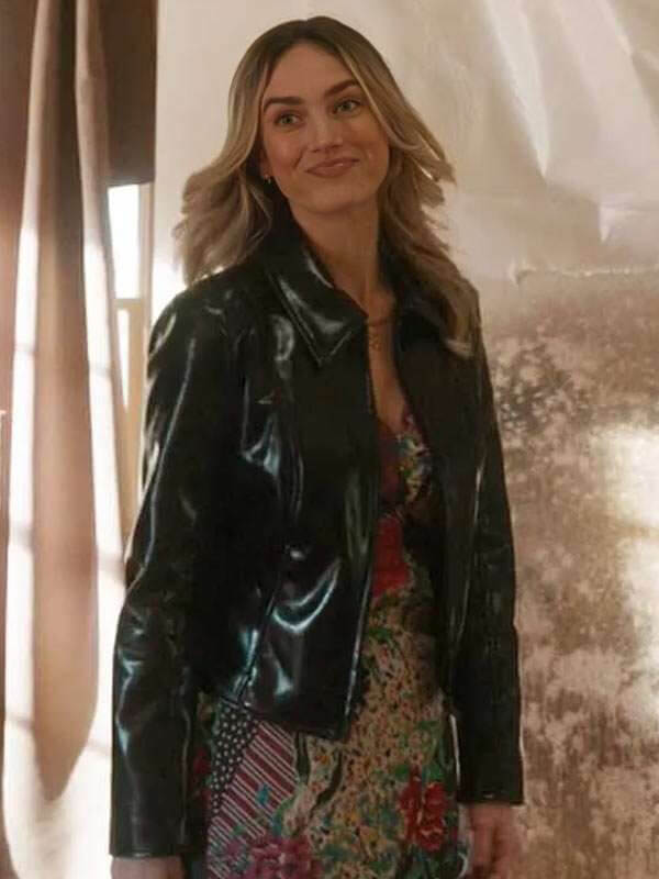 Bayley Corman 9-1-1 S09 Tia Black Leather Jacket