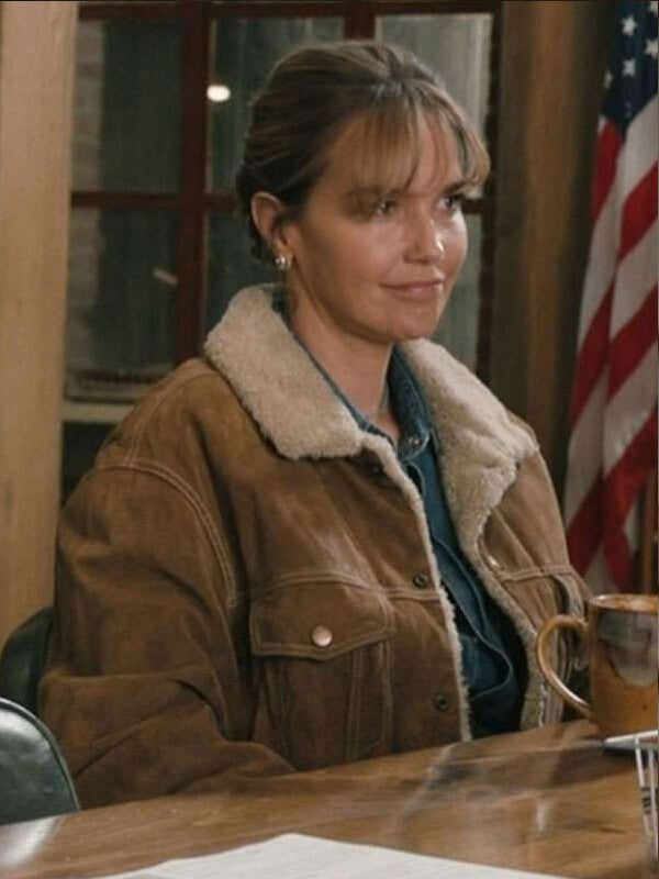 Belle Skinner Marshals S01 Suede Shearling Jacket