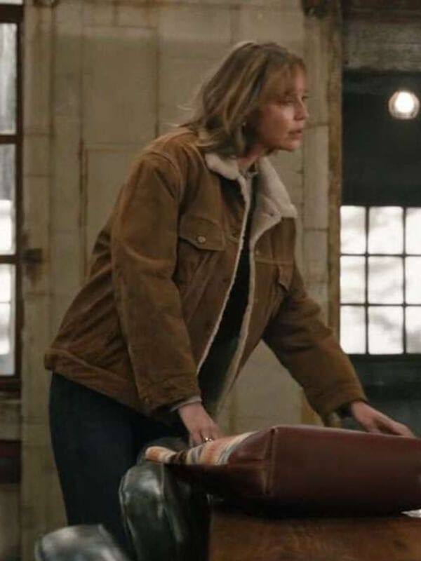 Belle Skinner Marshals S01 Suede Shearling Jacket