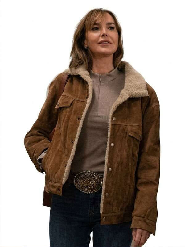 Belle Skinner Marshals S01 Suede Shearling Jacket