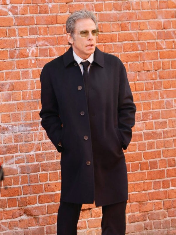 Ben Stiller Off Weeks 2026 Black Wool Coat