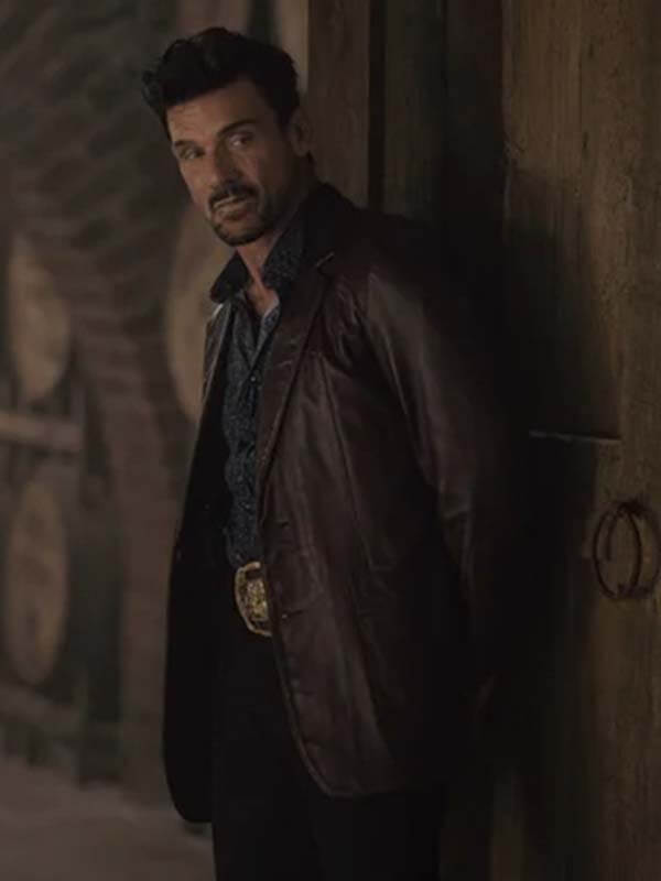Bill Bevilaqua Tulsa King Brown Leather Blazer