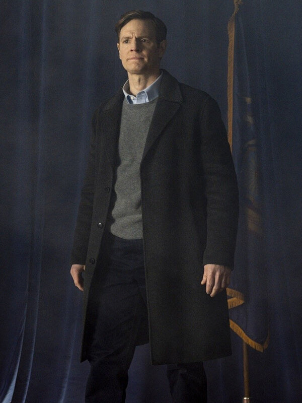 Bill Goodman CIA 2026 Nick Gehlfuss Black Wool Coat